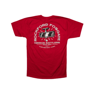 Rockford Fosgate Clothing- Red T-shirt w/ Mirror Rattlers RF Graphic