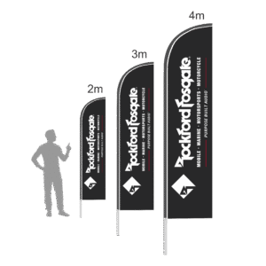 Rockford Fosgate – Curve Head Double Sided Flags 2m, 3m & 4m