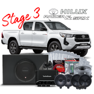 TOYOTA HILUX SOUND UPGRADE Stage 3 – SPEAKER & POWERED BASS KIT – Standard