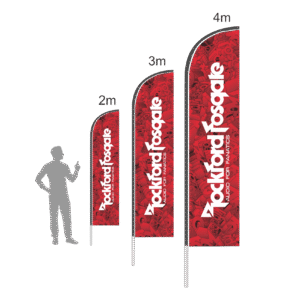 Rockford Fosgate – Red 3D Curve Head Double Sided Flags 2m, 3m & 4m