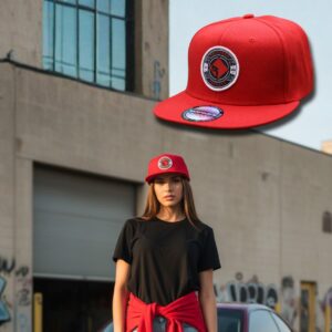 Rockford Fosgate – Flat Peak Cap Featuring RF Logo – Red