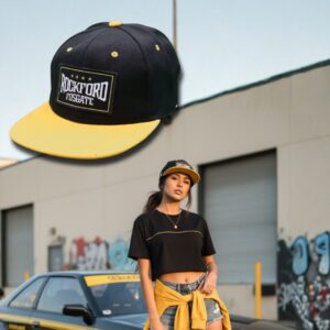 Rockford Fosgate – Flat Peak Cap Featuring RF Logo – Yellow
