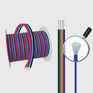 22AWG RGB Extension Cable Wire – Heavy-Duty L – 4pin 30M