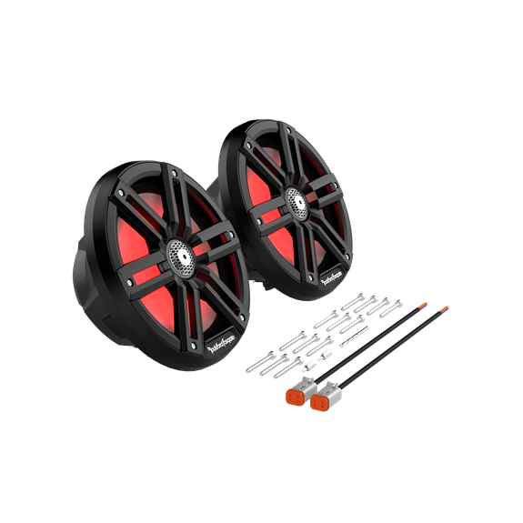 M2 8” Color Optix™ Marine 2-Way Horn Speakers (pr) - Black - Image 2