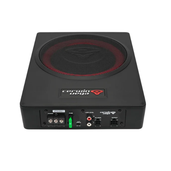 8" Powered Slim Subwoofer Enclosure With 2CH Output For Additional Speakers - Image 2
