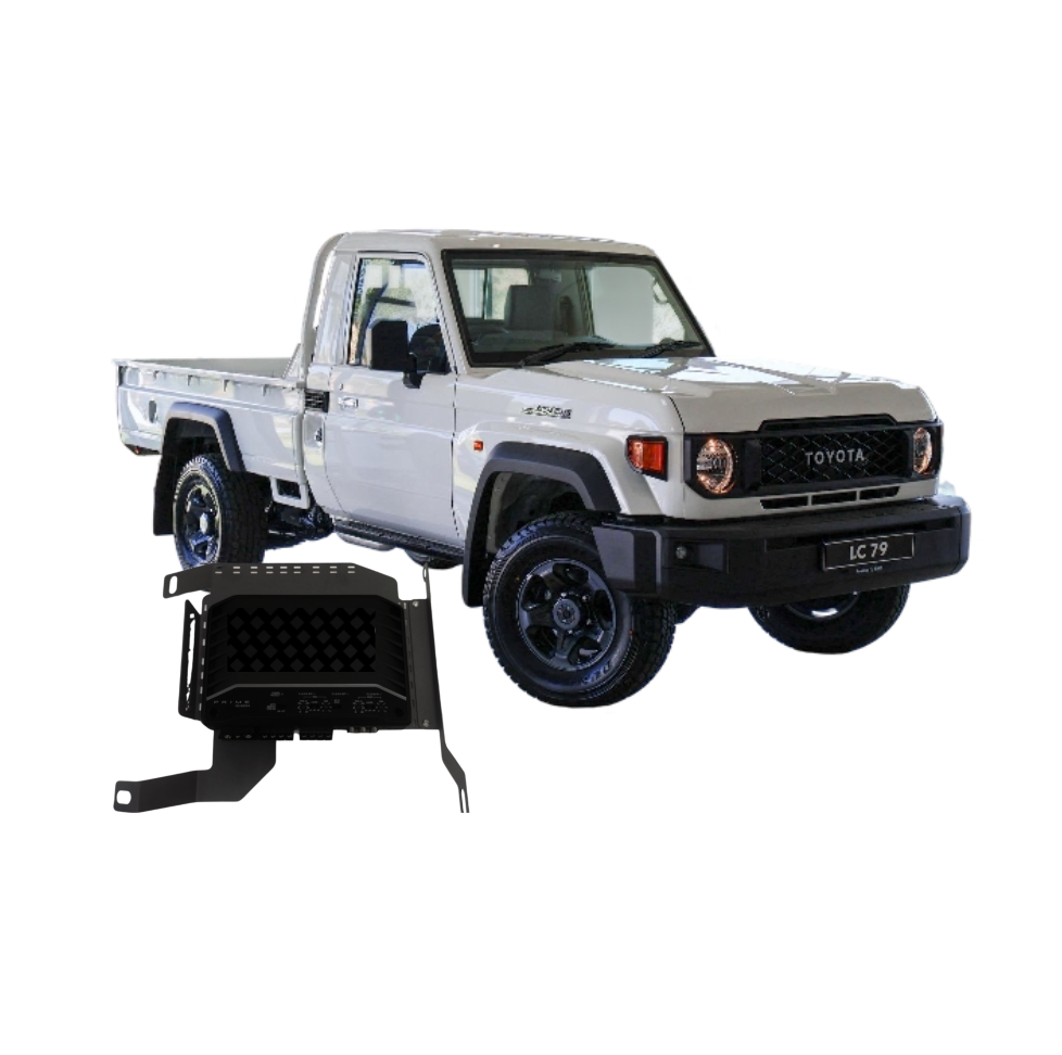 LC-AMPBR-STGS Toyota Landcruiser – Double Cab Amplifier Bracket with Amplifier Options