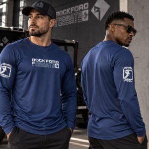 POP-LONG-LW-M – Rockford Fosgate – Long-sleeve RF BUILD Navy Blue T-shirts